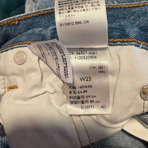 Levi's 501 Denim Cutoff Shorts Size 25 - Picture 4 of 5